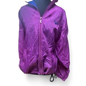 Rare 90s Reebok purple windbreaker Y2K track jacket small retro vintage 2000s